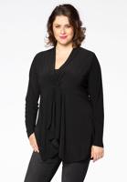 Yoek Tuniek met overslag | Zwart | Maat 50/52