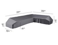 Loungeset platformhoes rechts 375x300x90xH30/45/70 cm AeroCover - Aerocover