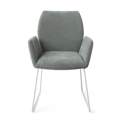 Jesper Home Misaki eetkamerstoel Breezy Blue slide white