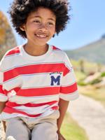 Gestreept t-shirt voor jongens rood, gestreept