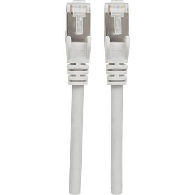 Intellinet 740739 RJ45 Netwerkkabel, patchkabel CAT 6A S/FTP 1.50 m Grijs Folie afscherming, Afscherming gevlochten, Afgeschermd, Halogeenvrij 1 stuk(s)