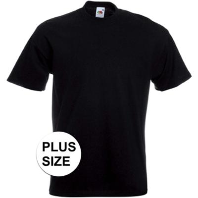 Fruit of The Loom Grote maten t-shirt - zwart - heren - voordelig - katoen - Herenkleding