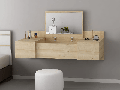 Make-up tafel ZAKKORI saphire eik