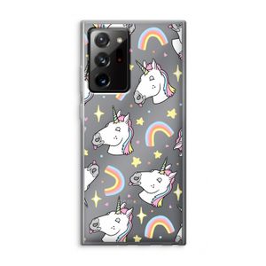 Rainbow Unicorn: Samsung Galaxy Note 20 Ultra / Note 20 Ultra 5G Transparant Hoesje