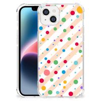 Apple iPhone 14 Plus Doorzichtige Silicone Hoesje Dots - thumbnail