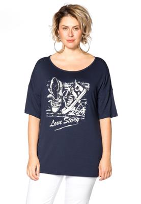 Yoek Wijd shirt Love Story | Blauw | Maat M