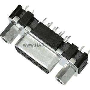 Harting 09 66 151 6513 D-sub female connector 180 ° Aantal polen: 9 Solderen 1 stuk(s)