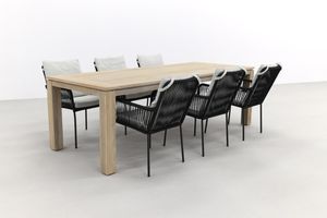 Teresa Black/Rome grey 240 cm. tuinset - 7-delig