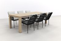 Teresa Black/Rome grey 240 cm. tuinset - 7-delig