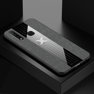 Voor vivo Z5X XINLI stiksels doek textuur schokbestendig TPU beschermhoes (grijs)
