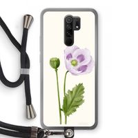 Purple poppy: Xiaomi Redmi 9 Transparant Hoesje met koord