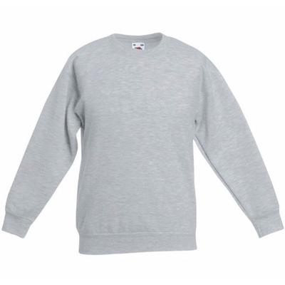 Fruit of the Loom Sweater - grijs - voor kinderen - katoenmix
