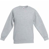 Fruit of the Loom Sweater - grijs - voor kinderen - katoenmix