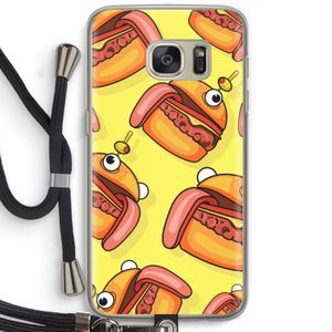 Hamburger: Samsung Galaxy S7 Transparant Hoesje met koord