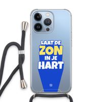 Laat de zon in je hart: iPhone 13 Pro Transparant Hoesje met koord