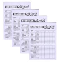 Scoreblok Yahtzee - 4x - blok 100 vellen - dobbelspel - punten opschrijven - 10 x 15 cm
