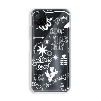 Good vibes: Huawei P40 Lite Transparant Hoesje