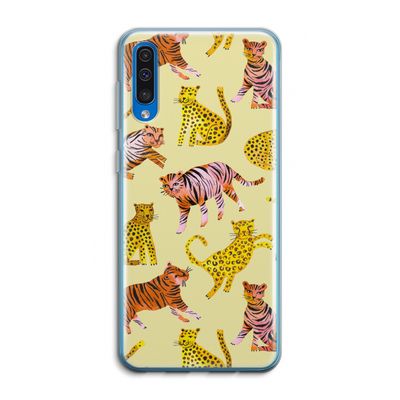 Cute Tigers and Leopards: Samsung Galaxy A50 Transparant Hoesje