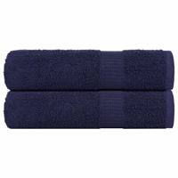 VidaXL Handdoeken 2 st 50x100 cm 360 g/m² 100% katoen marineblauw