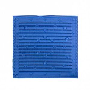 Anti-slip douchemat 50x50 cm blauw
