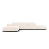 Cosmopolitan Design Chicago Hoekbank met Chaise Longue Links - Rechts Open - Chenille - Crème