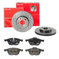 Remmenset, remschijf BREMBO, Remschijftype: Geperforeerd / Geventileerd, Inbouwplaats: Vooras, u.a. für Volvo, Ford - thumbnail