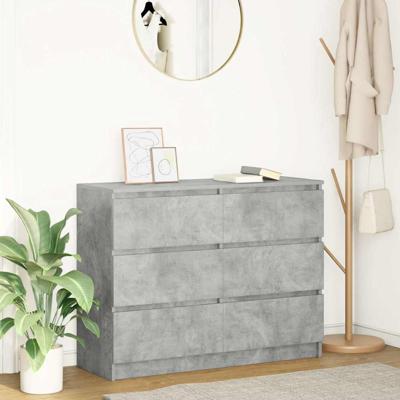 Dressoir 100x35x76 cm spaanplaat betongrijs