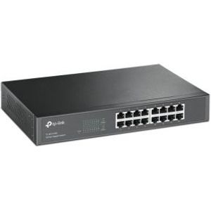 TP-LINK TL-SG1016D Unmanaged Gigabit Ethernet (10/100/1000) Zwart