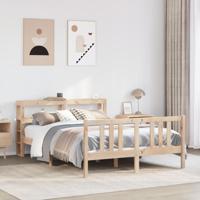 Bedframe met hoofdbord massief grenenhout 120x200 cm