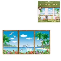 Amscan Wanddecoratie drieluik poster tropical 85 cm set van 3 | 24 stuks