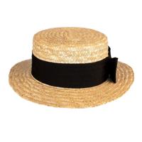 Carnaval verkleed Gondoliers hoed - Lou Bandy - stro - volwassenen - Met band