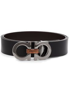 Ferragamo ceinture Gancini à design réversible - Noir