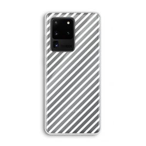 Strepen zwart-wit: Samsung Galaxy S20 Ultra Transparant Hoesje
