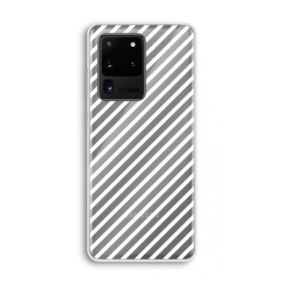 Strepen zwart-wit: Samsung Galaxy S20 Ultra Transparant Hoesje