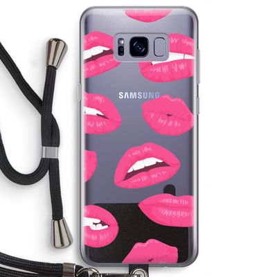 Bite my lip: Samsung Galaxy S8 Transparant Hoesje met koord