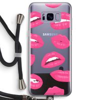 Bite my lip: Samsung Galaxy S8 Transparant Hoesje met koord