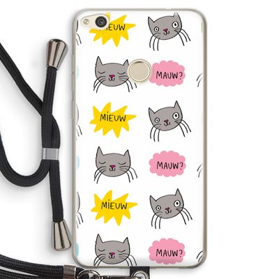 Meow: Huawei Ascend P8 Lite (2017) Transparant Hoesje met koord