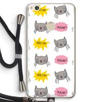 Meow: Huawei Ascend P8 Lite (2017) Transparant Hoesje met koord