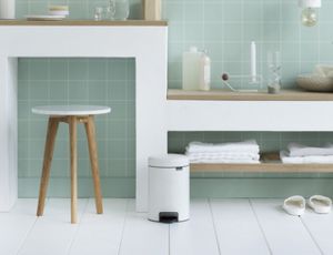 Brabantia newIcon pedaalemmer 3 liter met kunststof binnenemmer - White