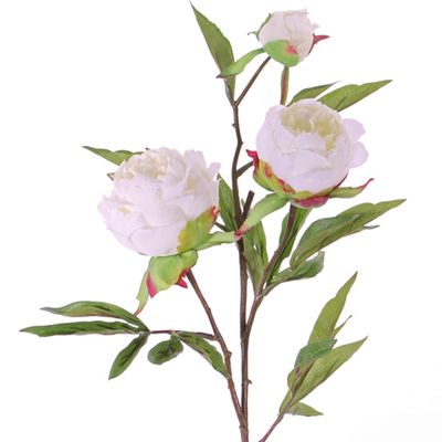 Kunstbloem pioenroos Spring Dream - wit - 73 cm - kunststof steel - decoratie Kunstbloem pioenroos Spring Dream - wit - 73 cm - kunststof steel - decoratie