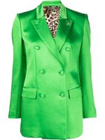 Philipp Plein blazer satiné à boutonnière croisée - Vert