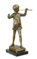 A BRONZE SCULPTURE OF PETER PAN