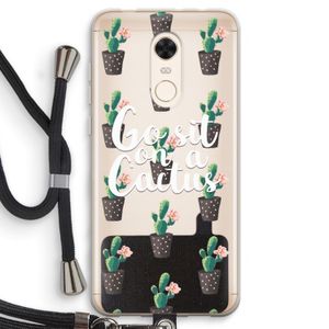 Cactus quote: Xiaomi Redmi 5 Transparant Hoesje met koord