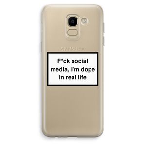I'm dope: Samsung Galaxy J6 (2018) Transparant Hoesje