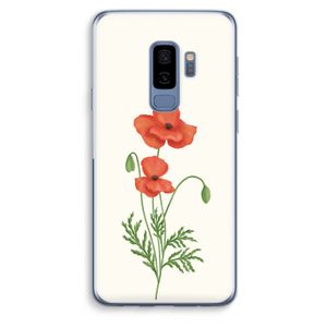 Red poppy: Samsung Galaxy S9 Plus Transparant Hoesje