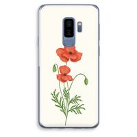 Red poppy: Samsung Galaxy S9 Plus Transparant Hoesje