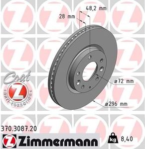 Remschijf Coat Z 370308720