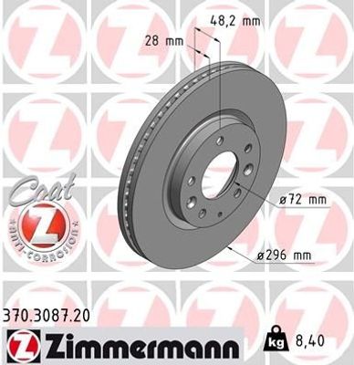 Remschijf Coat Z 370308720