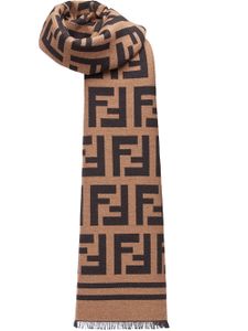 FENDI écharpe à motif monogrammé - Tons neutres