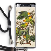 Carolinaparkiet: Samsung Galaxy A80 Transparant Hoesje met koord